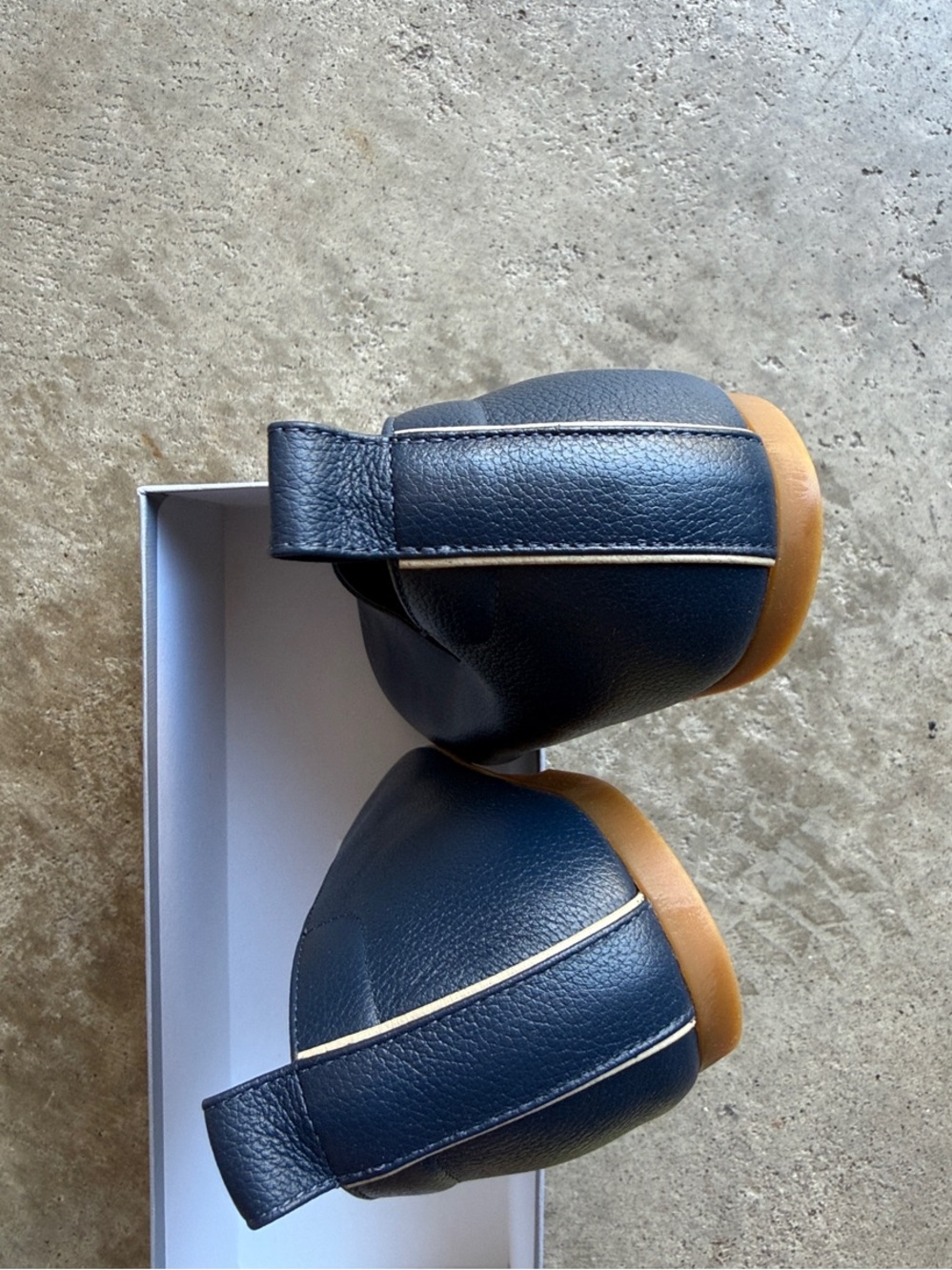 Everlane Navy Leather Ballet Flats - Picture 3 of 3
